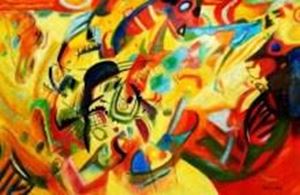 Resim Wassily Kandinsky - Komposition VII p91515 120x180cm bemerkenswertes Ölgemälde