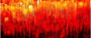 Bild von Abstract - Legacy of Fire III t91473 75x180cm abstraktes Ölbild handgemalt