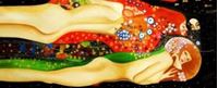 Afbeelding van Gustav Klimt - Wasserschlangen t91476 75x180cm imposantes Ölgemälde handgemalt