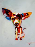 Εικόνα της Modern Art - Chihuahua Castingshow a91549 30x40cm abstraktes Ölbild