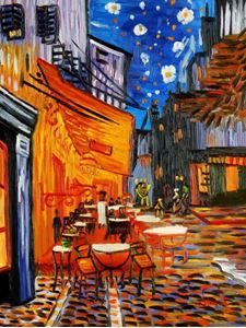 Immagine di Vincent van Gogh - Nachtcafe a91551 30x40cm exzellentes Ölgemälde handgemalt
