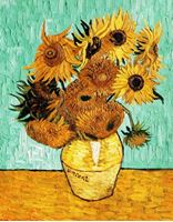 Imagen de Vincent van Gogh - Zwölf Sonnenblumen a91990 30x40cm exzellentes Ölbild Museumsqualität