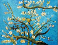 Resim Vincent van Gogh - Äste mit Mandelblüten b91601 40x50cm Ölbild handgemalt