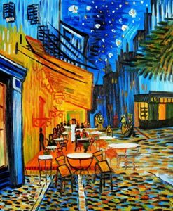 Изображение Vincent van Gogh - Nachtcafe c91615 50x60cm exzellentes Ölgemälde handgemalt