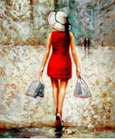 Εικόνα της Modern Art - Shopping Queen c91620 50x60cm exquisites Ölbild