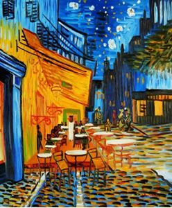 Afbeelding van Vincent van Gogh - Nachtcafe c91623 50x60cm exzellentes Ölgemälde handgemalt