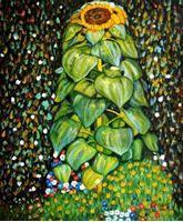 Resim Gustav Klimt - Die Sonnenblume c91624 50x60cm handgemaltes Ölgemälde
