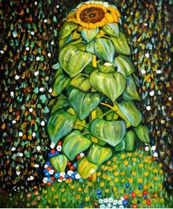 Resim Gustav Klimt - Die Sonnenblume c91624 50x60cm handgemaltes Ölgemälde