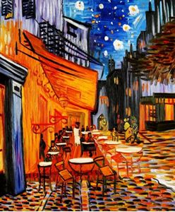 Picture of Vincent van Gogh - Nachtcafe c91626 50x60cm exzellentes Ölgemälde handgemalt