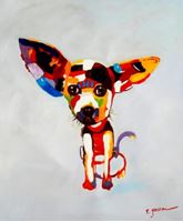 Εικόνα της Modern Art - Chihuahua Castingshow c91634 50x60cm abstraktes Ölbild
