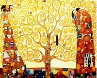 Resim Gustav Klimt - Der Lebensbaum c91655 50x60cm Jugendstil Ölgemälde handgemalt