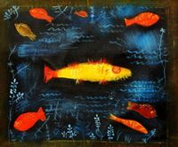 Εικόνα της Paul Klee - Der Goldfisch c91664 50x60cm handgemaltes Ölgemälde 