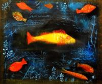 Afbeelding van Paul Klee - Der Goldfisch c91665 50x60cm handgemaltes Ölgemälde 