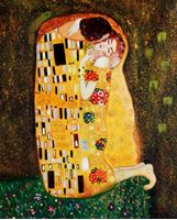 Immagine di Gustav Klimt - Der Kuss c91974 50x60cm Jugendstil Ölgemälde handgemalt