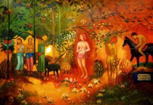 Εικόνα της Paul Gauguin - Faa Iheihe d91682 60x90cm beeindruckendes Ölbild handgemalt