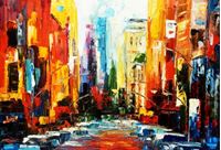 Εικόνα της Modern Art - The Streets of Brooklyn d91688 60x90cm exquisites Ölbild