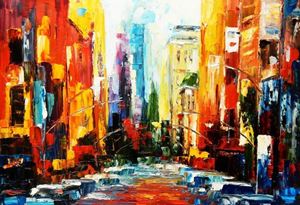 Picture of Modern Art - The Streets of Brooklyn d91688 60x90cm exquisites Ölbild