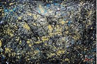 Εικόνα της Autumn Rhythm Homage of Pollock d91699 60x90cm abstraktes Ölgemälde handgemalt