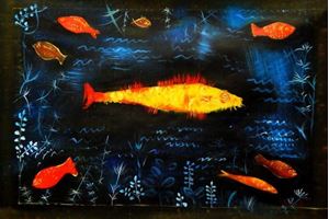 Εικόνα της Paul Klee - Der Goldfisch d91702 60x90cm handgemaltes Ölgemälde 