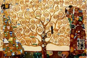 Resim Gustav Klimt - Der Lebensbaum d91706 60x90cm Jugendstil Ölgemälde handgemalt