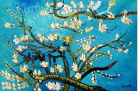 Immagine di Vincent van Gogh - Äste mit Mandelblüten d91712 60x90cm Ölbild handgemalt