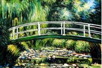 Immagine di Claude Monet - Brücke über dem Seerosenteich d91718 60x90cm Ölbild handgemalt