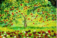 Afbeelding van Gustav Klimt - Der Apfelbaum d91725 60x90cm bemerkenswertes Ölgemälde handgemalt