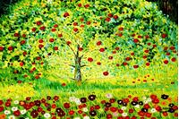 Afbeelding van Gustav Klimt - Der Apfelbaum d91726 60x90cm bemerkenswertes Ölgemälde handgemalt