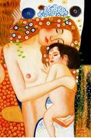 Afbeelding van Gustav Klimt - Mutter mit Kind d91727 60x90cm Jugendstil Ölgemälde handgemalt