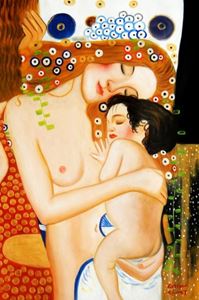 Obrazek Gustav Klimt - Mutter mit Kind d91728 60x90cm Jugendstil Ölgemälde handgemalt