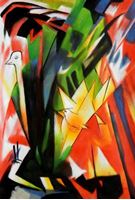 Afbeelding van Franz Marc - Vögel d91741 60x90cm Expressionismus Ölbild handgemalt