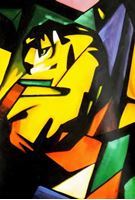 Afbeelding van Franz Marc - Der Tiger d91743 60x90cm Expressionismus Ölgemälde handgemalt
