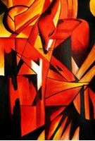 Afbeelding van Franz Marc - Füchse d91744 60x90cm Expressionismus Ölgemälde handgemalt