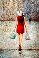 Εικόνα της Modern Art - Shopping Queen d91748 60x90cm exquisites Ölbild