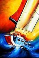 Εικόνα της Segelschiff hart am Wind d91749 60x90cm beeindruckendes Ölgemälde