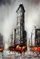 Resim Abstrakt - New York 5th Avenue d91752 60x90cm exzellentes Ölbild handgemalt