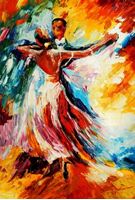 Εικόνα της Modern Art - The first dance d91753 60x90cm exquisites Ölbild