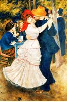 Resim Pierre Renoir - Tanz in Bougival d91995 60x90cm exquisites Ölbild Museumsqualität