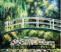 Immagine di Claude Monet - Brücke über dem Seerosenteich c91757 50x60cm Ölbild handgemalt