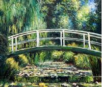 Immagine di Claude Monet - Brücke über dem Seerosenteich c91758 50x60cm Ölbild handgemalt