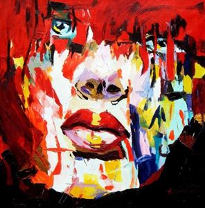 Εικόνα της Modern Art - Die Besonnenheit e91978 60x60cm großartiges Ölgemälde