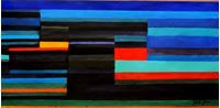 Afbeelding van Paul Klee - Feuer am Abend f91776 60x120cm Ölgemälde handgemalt