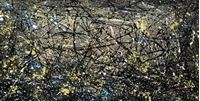 Immagine di Autumn Rhythm Homage of Pollock f91782 60x120cm abstraktes Ölgemälde handgemalt