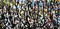 Afbeelding van Homage to Pollock - Mural f91785 60x120cm fantastisches Ölbild handgemalt