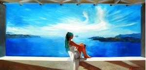 Εικόνα της Modern Art - Grenzenlose Freiheit f91795 60x120cm brilliantes Ölgemälde handgemalt