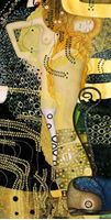 Afbeelding van Gustav Klimt - Wasserschlangen I f91999 60x120cm imposantes Ölgemälde handgemalt