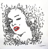 Εικόνα της Modern Art - Marylin Monroes people g91811 80x80cm eindrucksvolles Gemälde handgemalt