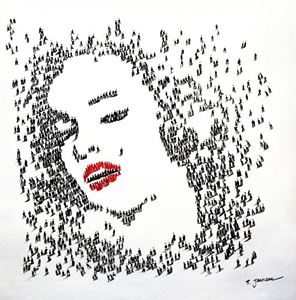 Εικόνα της Modern Art - Marylin Monroes people g91811 80x80cm eindrucksvolles Gemälde handgemalt