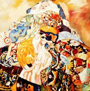 Obrazek Gustav Klimt - Baby g91814 80x80cm beeindruckendes Ölbild
