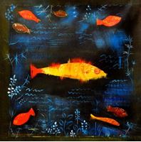 Afbeelding van Paul Klee - Der Goldfisch g91838 80x80cm handgemaltes Ölgemälde 